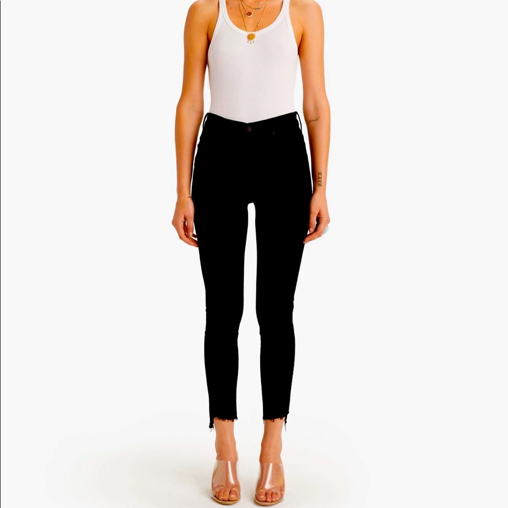 COPY - COPY - MOTHER the stunner zip ankle step fray jeans